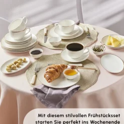 Karaca Elegance Bone Marcelo 26-Teiliges 6-Personen Frühstücksset Gold