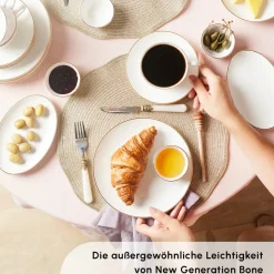 Karaca Elegance Bone Marcelo 26-Teiliges 6-Personen Frühstücksset Gold