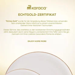 Karaca Elegance Bone Marcelo 26-Teiliges 6-Personen Frühstücksset Gold