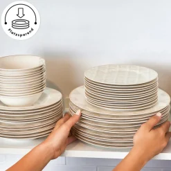 Karaca Elegance Bone Siena 53-Teiliges 12-Personen Geschirrsett Gold