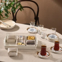 Karaca Elena 7-teiliges Keramik-Frühstücksset, Mehrfarbig