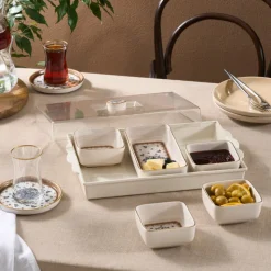 Karaca Elena 7-teiliges Keramik-Frühstücksset, Mehrfarbig