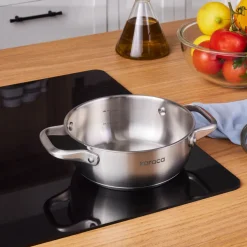 Karaca Elite Edelstahl-Kasserolle Flach 18 cm