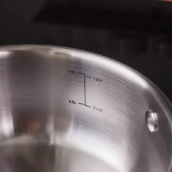 Karaca Elite Edelstahl-Kasserolle Flach 16 cm