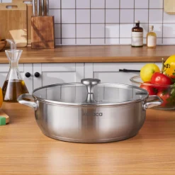 Karaca Elite Edelstahl-Kasserolle Flach 30 cm 6,0 L