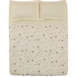 Karaca Emma Piquédecke aus 100 % Baumwolle, 200 × 220 cm, Gelb