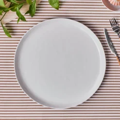 Karaca Epsilon Servierplatte aus Porzellan, 35,5 cm, Weiß