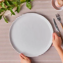 Karaca Epsilon Servierplatte aus Porzellan, 35,5 cm, Weiß