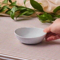 Karaca Epsilon Snackschale aus Porzellan, 12 cm, Weiß