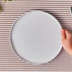 Karaca Epsilon Speiseteller aus Porzellan, 28 cm, Weiß