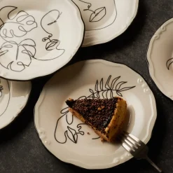 Karaca Face 6-teiliges Kuchenteller-Set