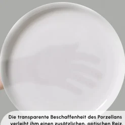 Karaca Favaro für 12 Personen Geschirrset, 56 Teilig, New Generation Bone