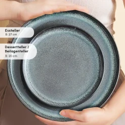 Karaca Fein Reactive Geschirrset, 6 Personen, 24 teilig