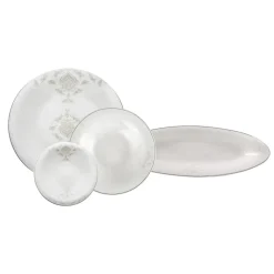Karaca Fine Pearl Bella 14 Piece Breakfast and Serveware Set for 6 Person