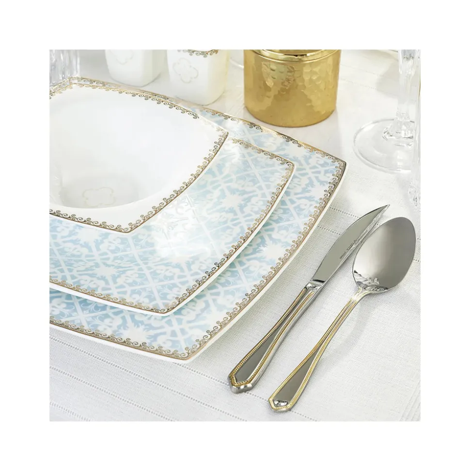 Karaca Fine Pearl Contour 62-teiliges Tafelservice für 12 Personen