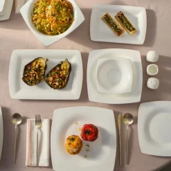 Karaca Fine Pearl Dara 58-Teiliges 12-Personen Geschirrset Gold