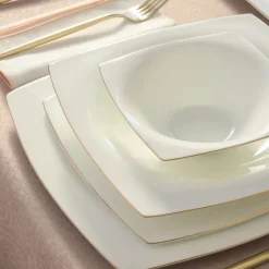 Karaca Fine Pearl Dara 58-Teiliges 12-Personen Geschirrset Gold