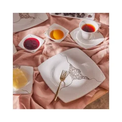 Karaca Fine Pearl Era 26-teiliges Frühstücksset und Servierschalen für 6 Personen