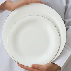 Karaca Fine Pearl Extra Argento 55-Teiliges Tafelservice Für 12 Personen, Platin