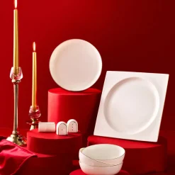 Karaca Fine Pearl Extra Nish 62-Teiliges 12-Personen Geschirrset Platin