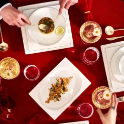 Karaca Fine Pearl Extra Nish 62-Teiliges 12-Personen Geschirrset Platin