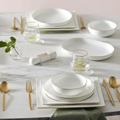 Karaca Fine Pearl Extra Nish 62-Teiliges 12-Personen Geschirrset Gold