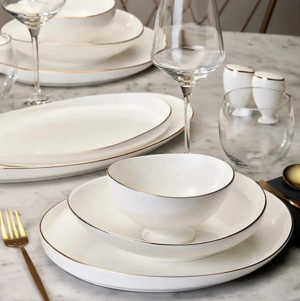 Karaca Fine Pearl Extra Wilderness 62-Teiliges 12-Personen Geschirrset Gold