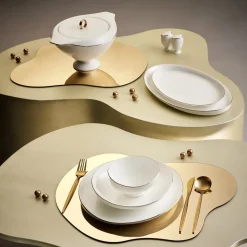 Karaca Fine Pearl Extra Wilderness 62-Teiliges 12-Personen Geschirrset Gold