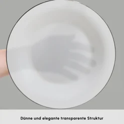 Karaca Fine Pearl Fame 58-teiliges Tafelservice für 12 Personen, Platin