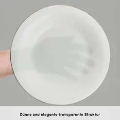 Karaca Fine Pearl Fame 58-teiliges Tafelservice für 12 Personen, Gold