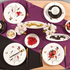 Karaca Fine Pearl Grace Black 26-teiliges Frühstücksset und Servierschalen