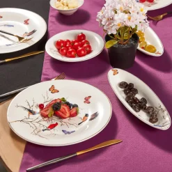 Karaca Fine Pearl Grace Black 26-teiliges Frühstücksset und Servierschalen