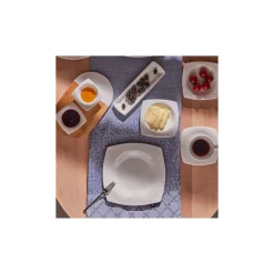 Karaca Fine Pearl Helen 26-Teiliges 6-Personen Frühstücksset Quadrat