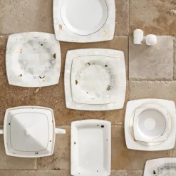 Karaca Fine Pearl Lyria 62-teiliges Geschirrset für 12 Personen