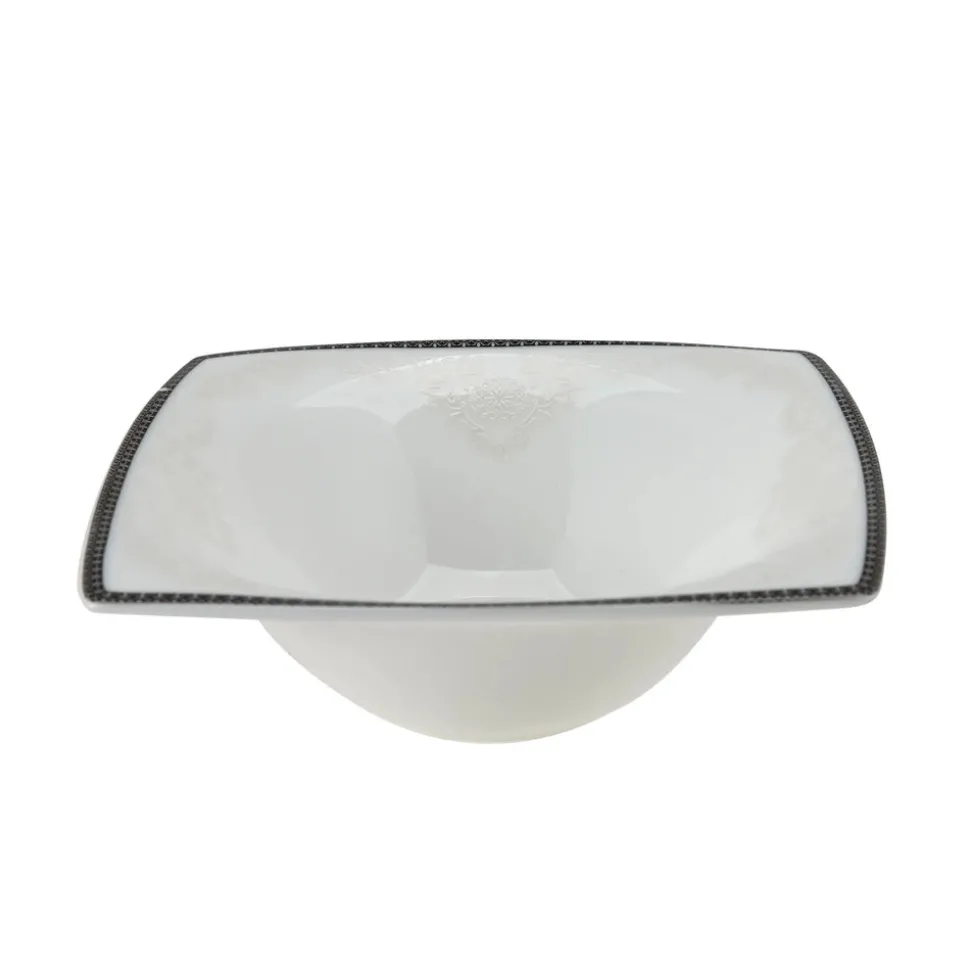 Karaca Fine Pearl Neklus 62-teiliges Tafelservice für 12 Personen Eckig