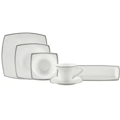 Karaca Fine Pearl Neklus 26 Pieces Pearl Breakfast and Serveware Set Square