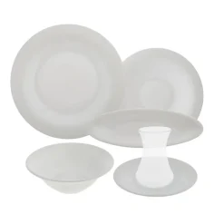 Karaca Fine Pearl New Eternal 26-teiliges Frühstücksset und Servierschalen für 6 Personen