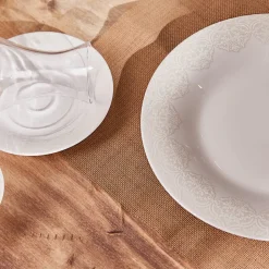 Karaca Fine Pearl New Eternal 26-teiliges Frühstücksset und Servierschalen für 6 Personen