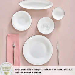 Karaca Fine Pearl New Fame Frühstücksset für 6 Personen, 26-teilig – Platin