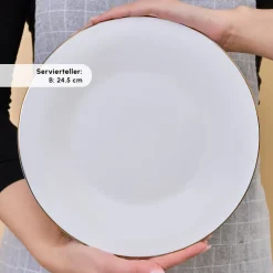 Karaca Fine Pearl New Fame Frühstücksset für 6 Personen, 26-teilig – Gold