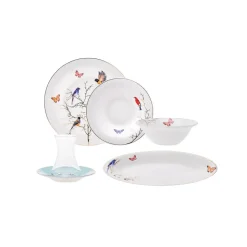 Karaca Fine Pearl New Grace Miny 26-Piece Frühstücksset und Servierschalen Round