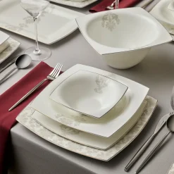 Karaca Fine Pearl Paris 58-teiliges Tafelservice für 12 Personen