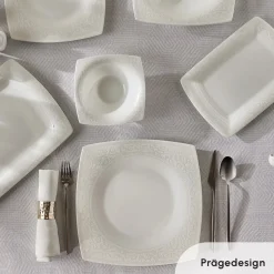 Karaca Fine Pearl Roma 58-Teiliges 12-Personen Geschirrset