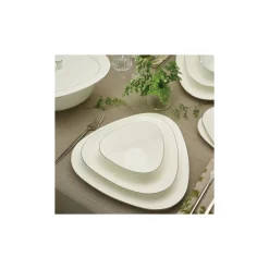 Karaca Fine Pearl Trio Platin Tafelservice-Set -62- teilig für 12 Personen