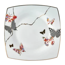 Karaca Fine Pearl Unique 14-teiliges quadratisches Frühstücksset und Servierschalen für 6 Personen