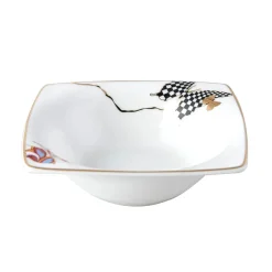 Karaca Fine Pearl Unique 14-teiliges quadratisches Frühstücksset und Servierschalen für 6 Personen