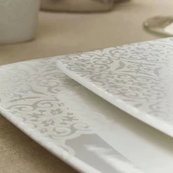 Karaca Fine Pearl Valentina 62 Pieces Pearl Dinnerware Square, Service for 12