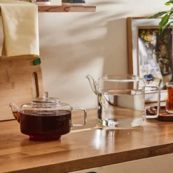 Karaca Flache Borosilikatglas-Teekanne