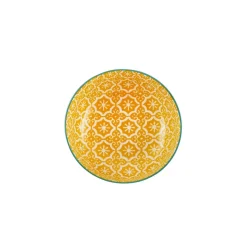 Karaca Floral Snack Schale, Gelb, Rund, 10 cm