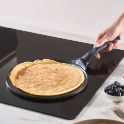 Karaca Fluffy Antihaft-Induktionspfanne mit Keramikbeschichtung für Crêpes und Pfannkuchen, 26 cm, schwarz